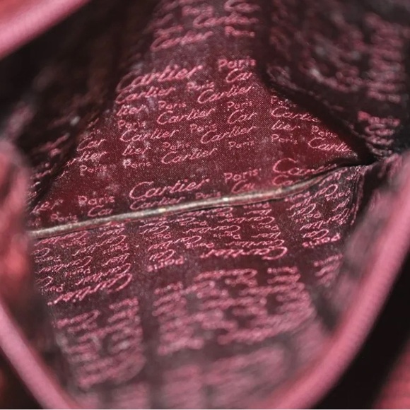 Cartier Must line Bordeaux leather burgundy W  authenticity card and wallet - Picture 10 of 15